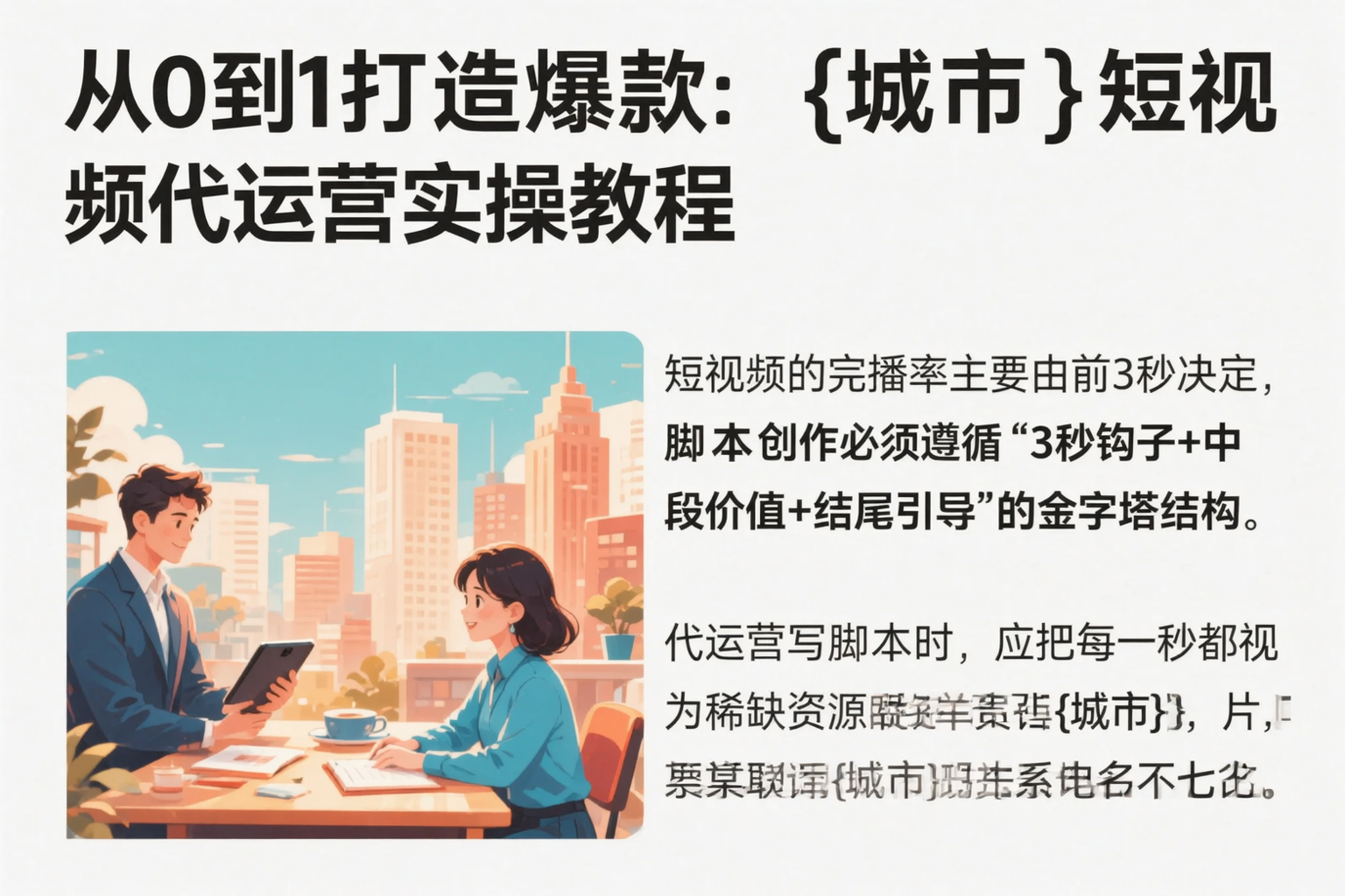 从0到1打造爆款：鞍山短视频代运营实操教程