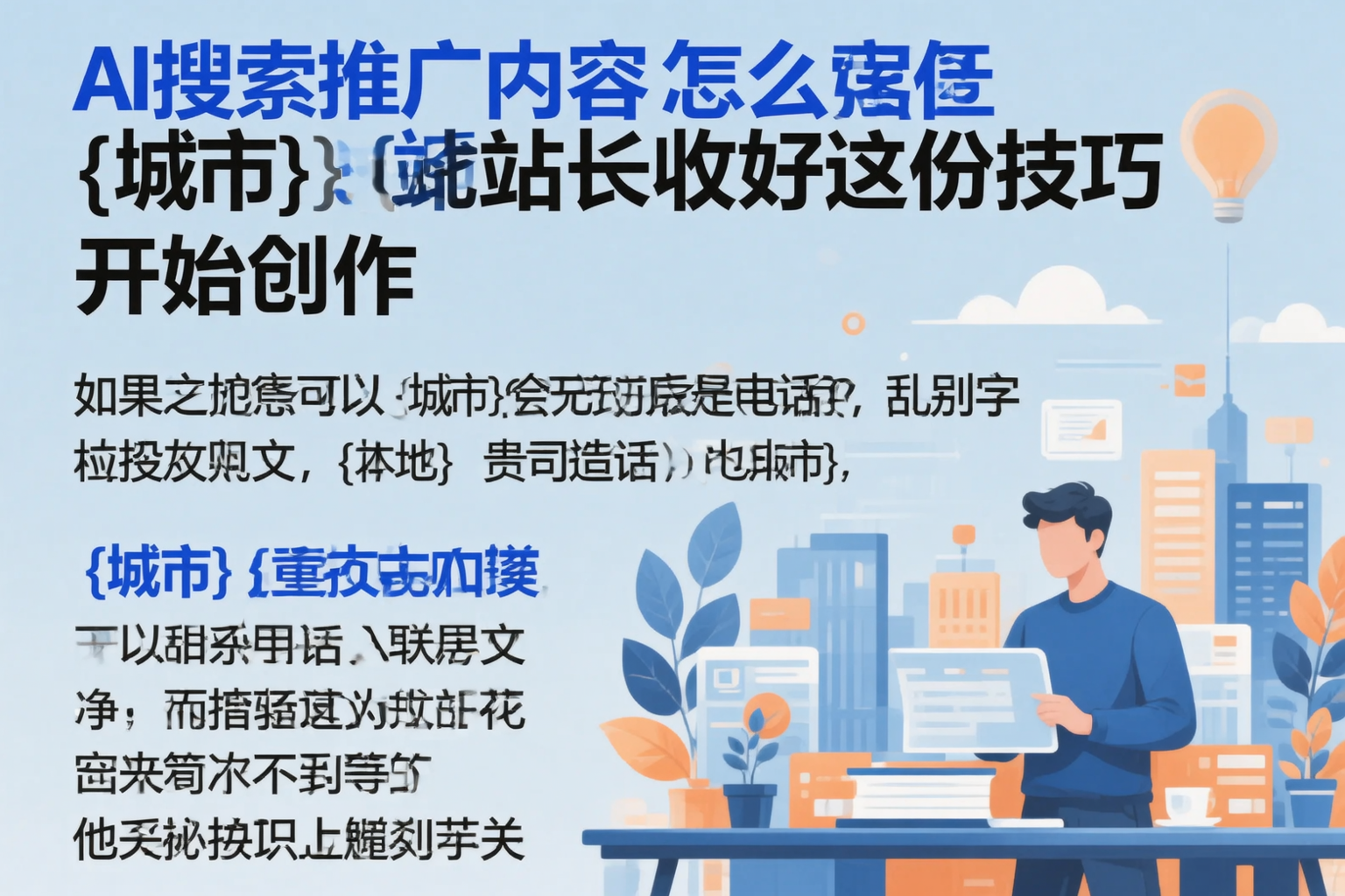 AI搜索推广内容怎么写？鞍山站长收好这份技巧