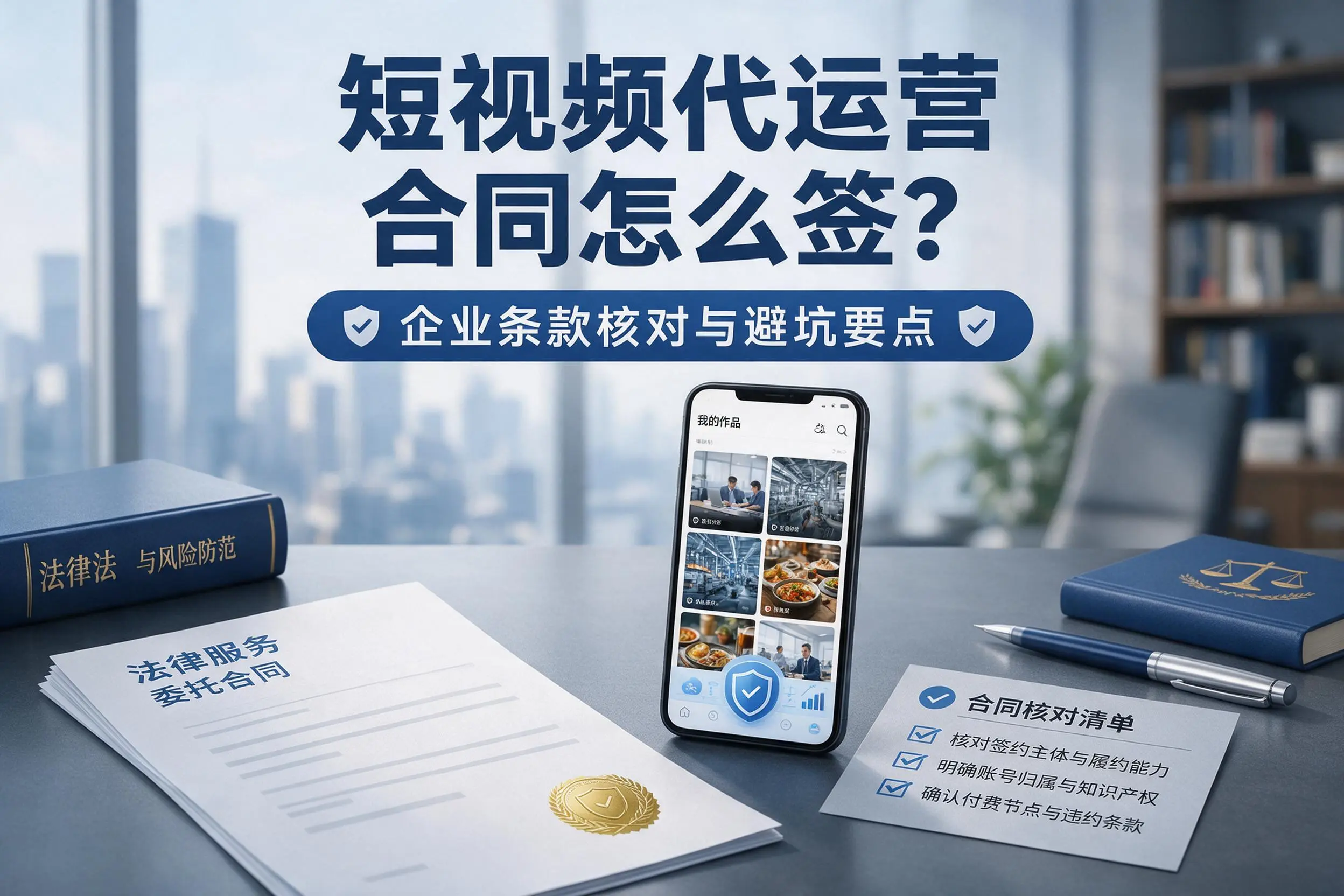 短视频代运营合同怎么签？鞍山企业条款核对与避坑要点