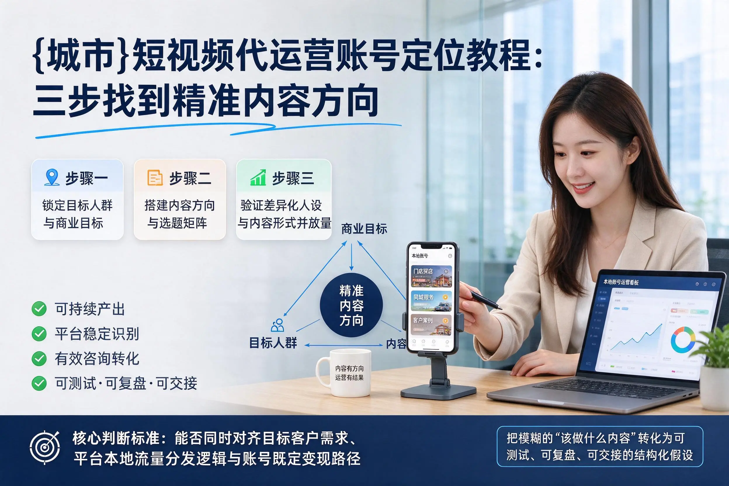 鞍山短视频代运营账号定位教程：三步找到精准内容方向