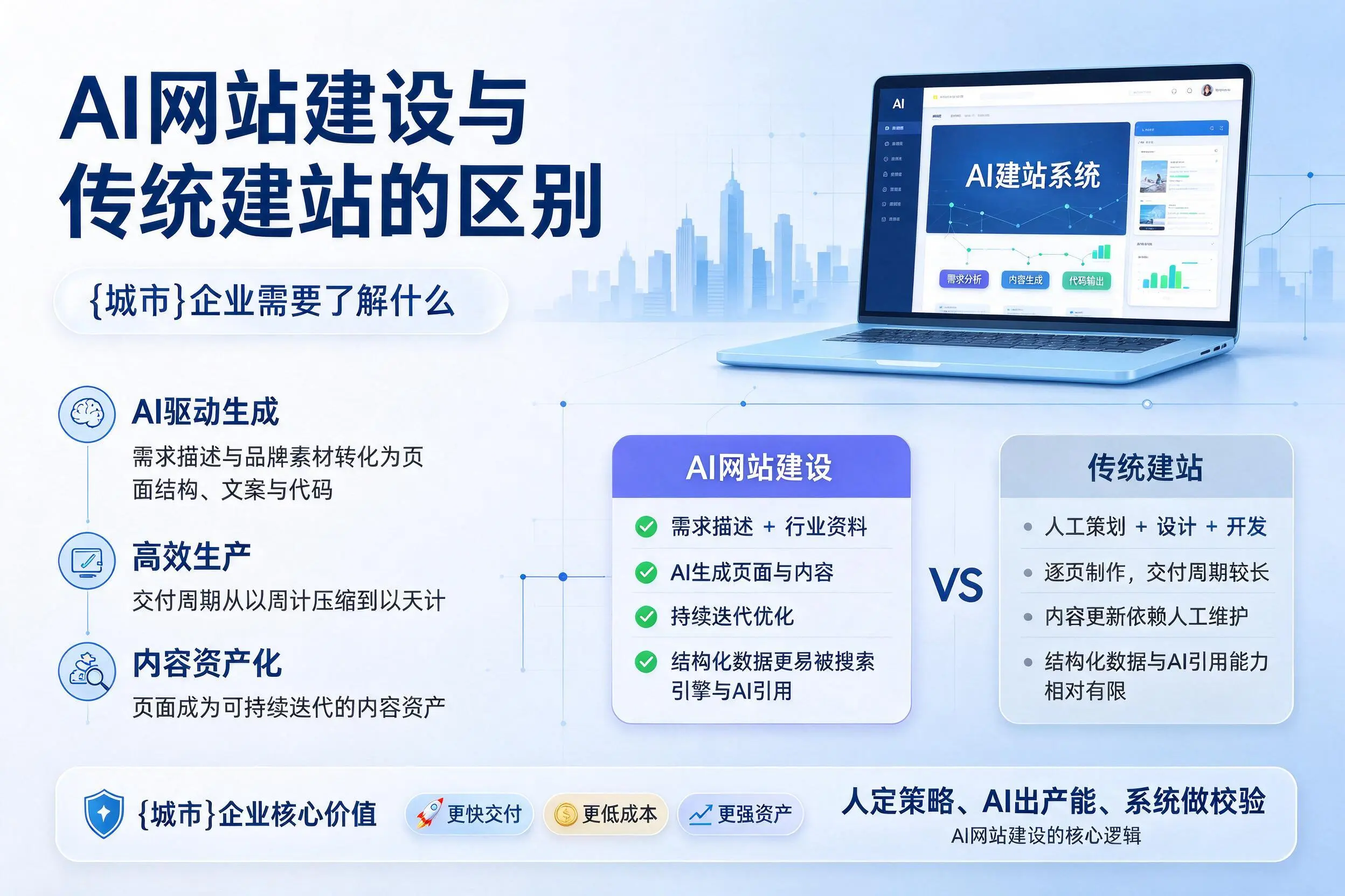 AI网站建设与传统建站的区别，鞍山企业需要了解什么