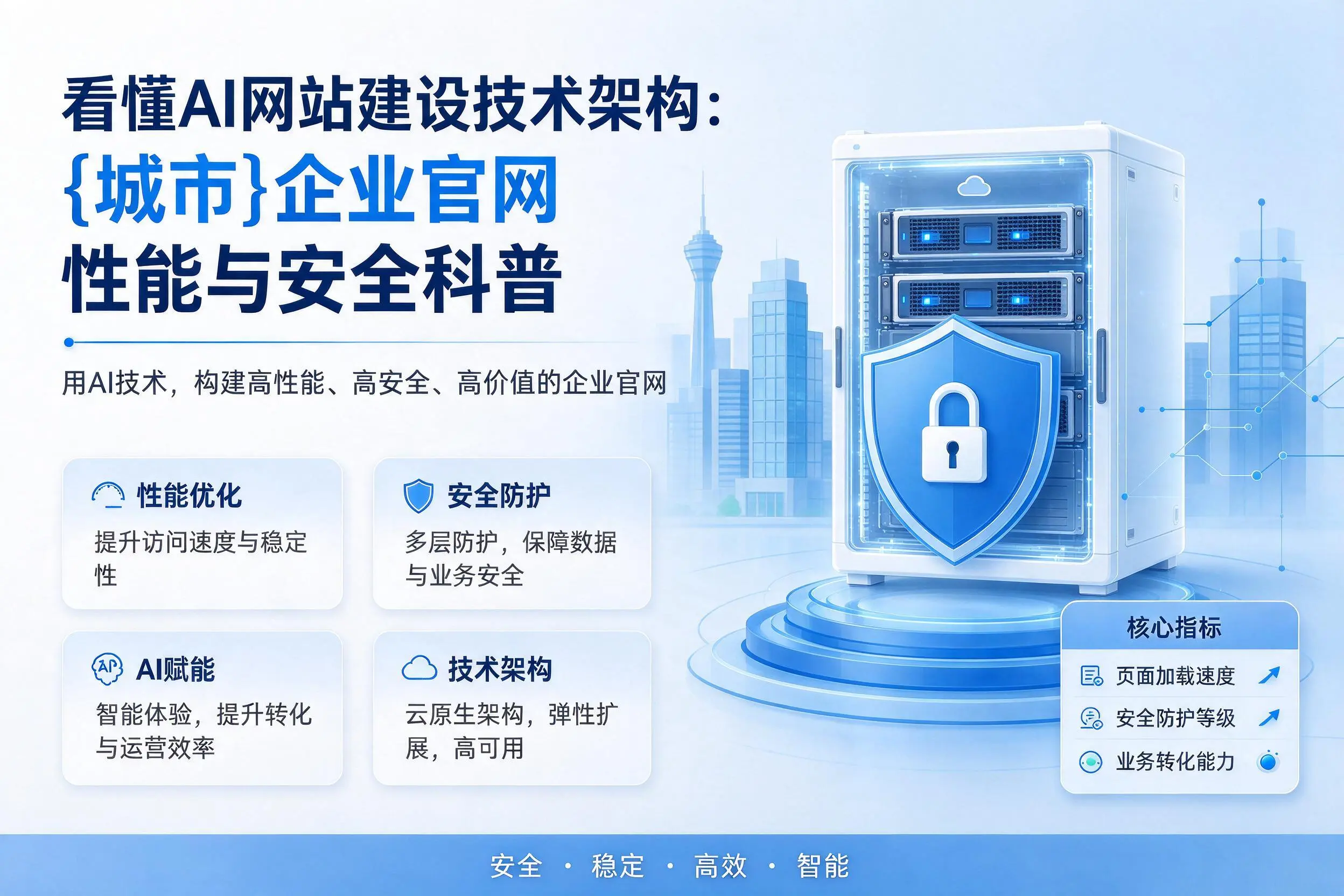 看懂AI网站建设技术架构：鞍山企业官网性能与安全科普
