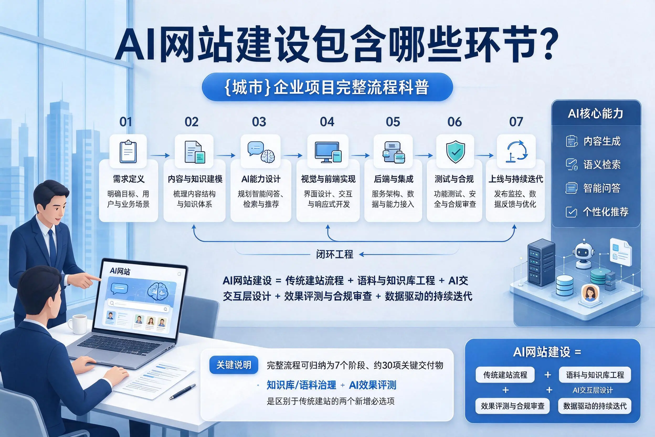 AI网站建设包含哪些环节？鞍山企业项目完整流程科普