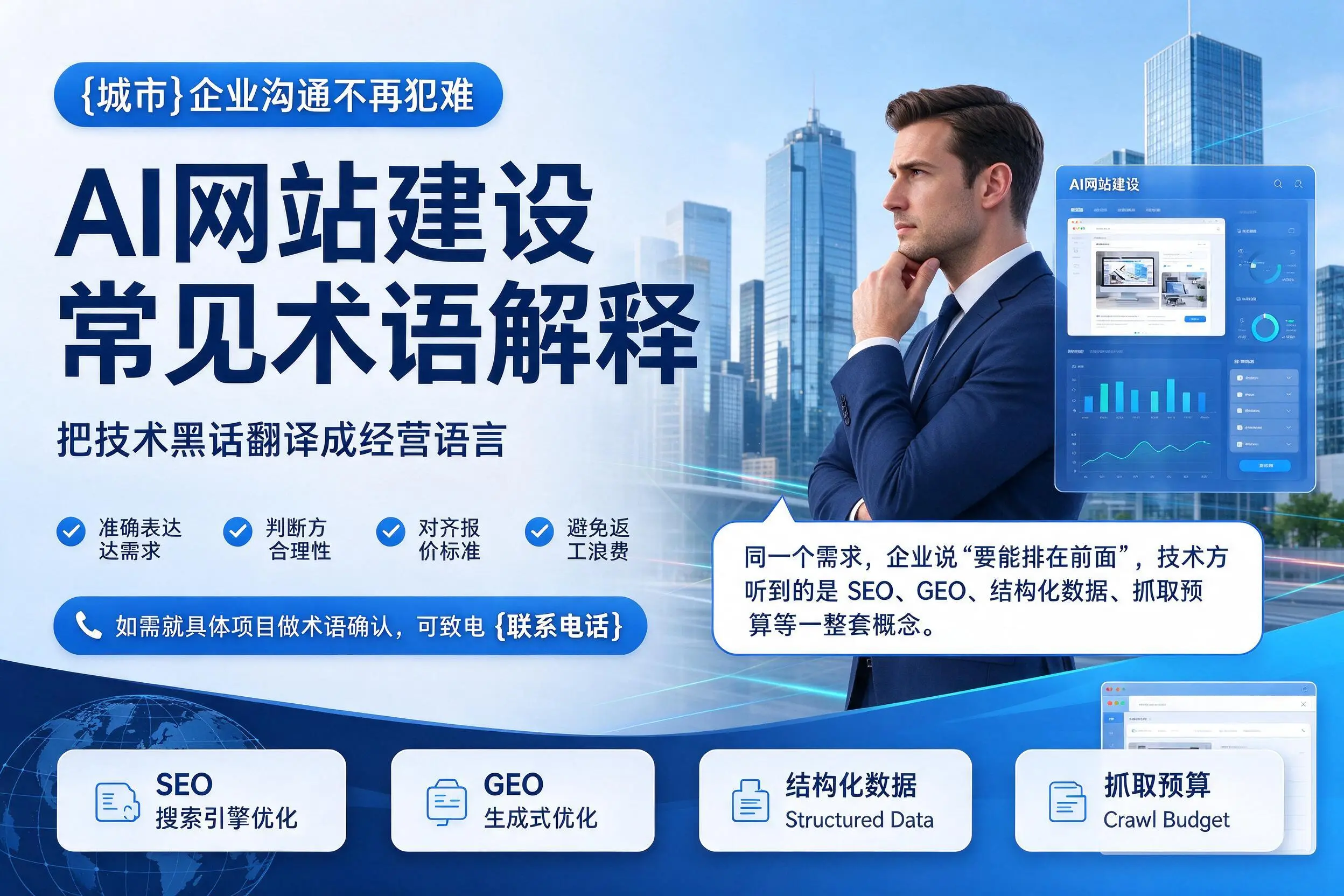 AI网站建设常见术语解释，鞍山企业沟通不再犯难