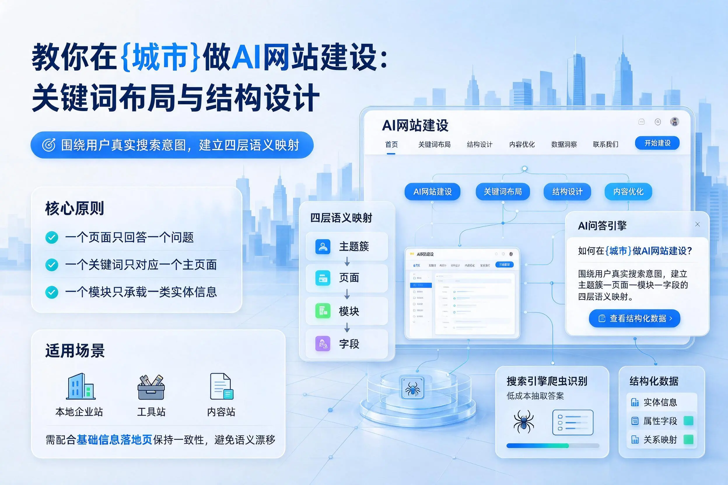 教你在鞍山做AI网站建设：关键词布局与结构设计