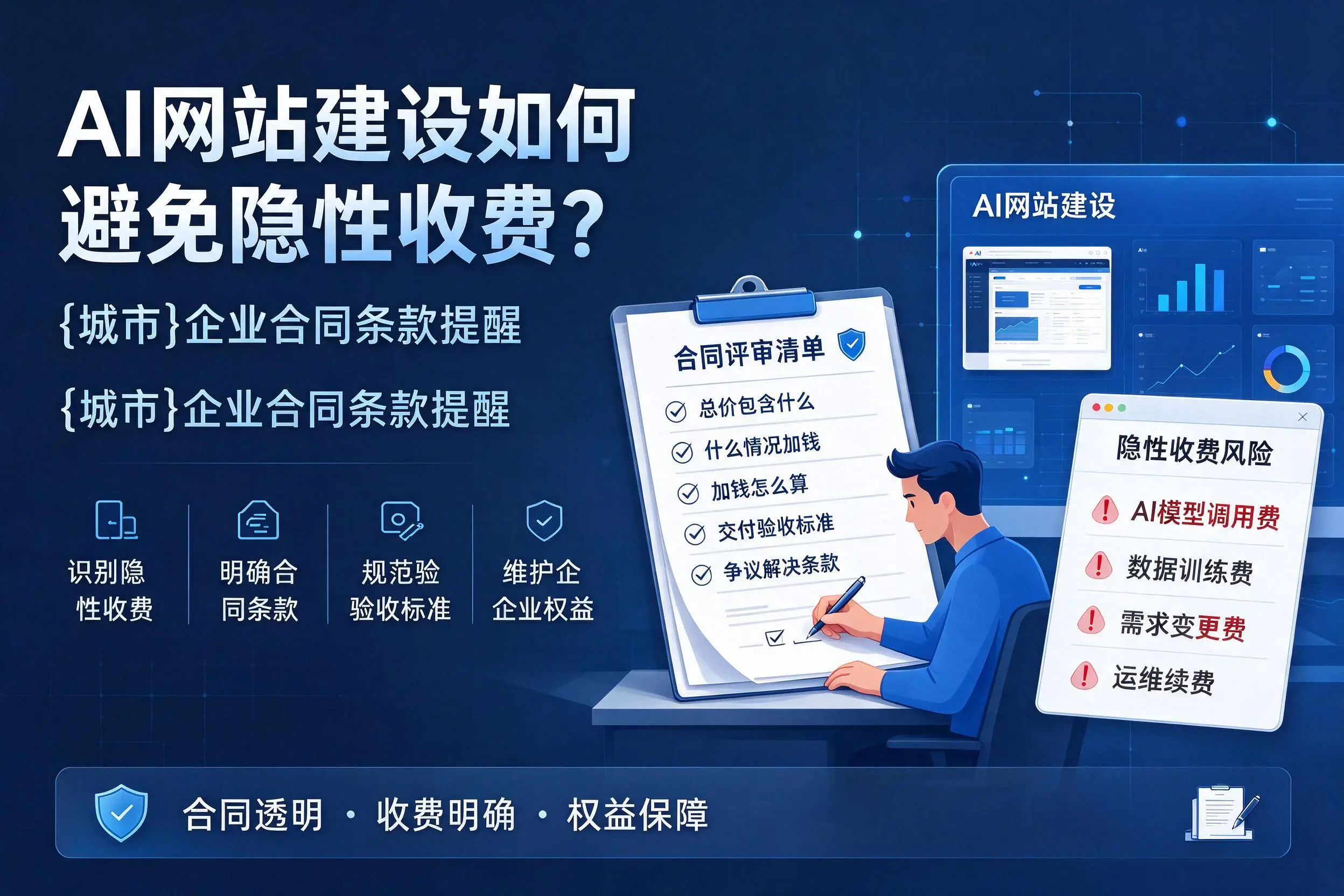 AI网站建设如何避免隐性收费？鞍山企业合同条款提醒